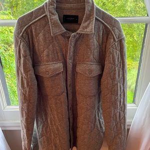 Mens quilted shirt jacket